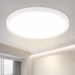 ZMH Lampada da soffitto a LED bianca piatta 24W 30CM rotonda Illuminazione da soffitto per camera da letto Soffitto IP44 4000K per cucina corridoio