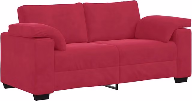 Divano | Divano da soggiorno | Sofa Divanetto Rosso Vino 180x77x82 cm in Velluto