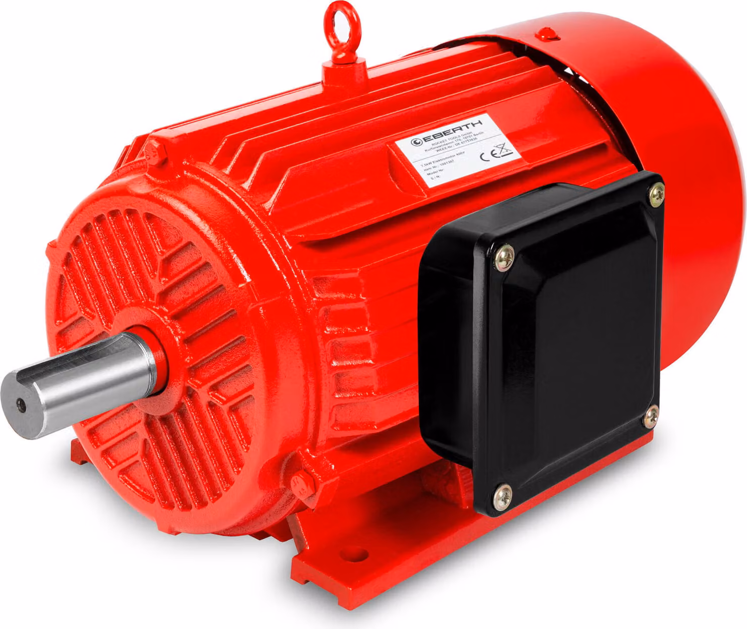 Motore elettrico EBERTH da 400 V con potenza di 7,5 kW, motore trifase in alluminio, 3 fasi, velocità di rotazione 2900 giri/min, intensità di corrente 15 A, fattore di potenza 0,95