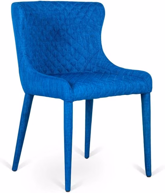 4xSedia in tessuto blu 58x50,5x83h cm