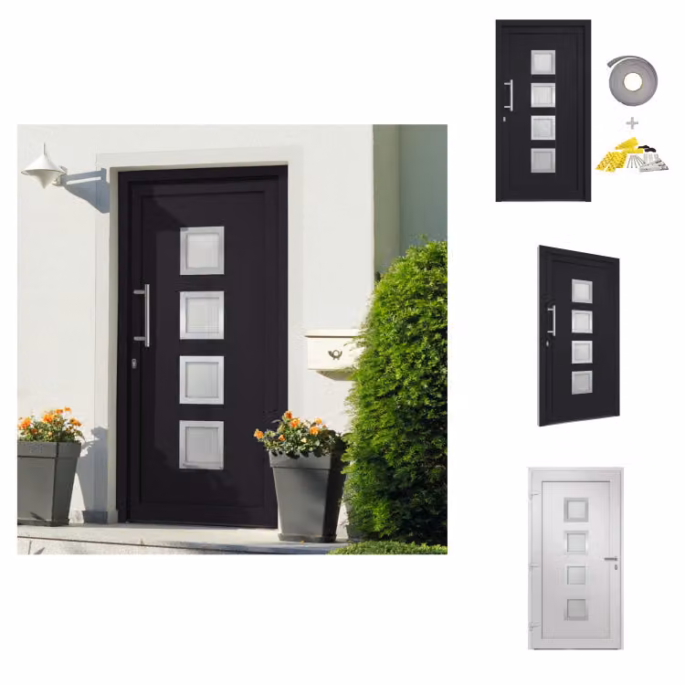 vidaXL Porta d'ingresso antracite 108x208 cm - Porte d'ingresso