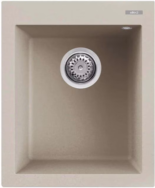 Lavello Elleci Incasso 1 vasca 41x50 Quadra 100 Keratek Plus Champagne LKQ10095