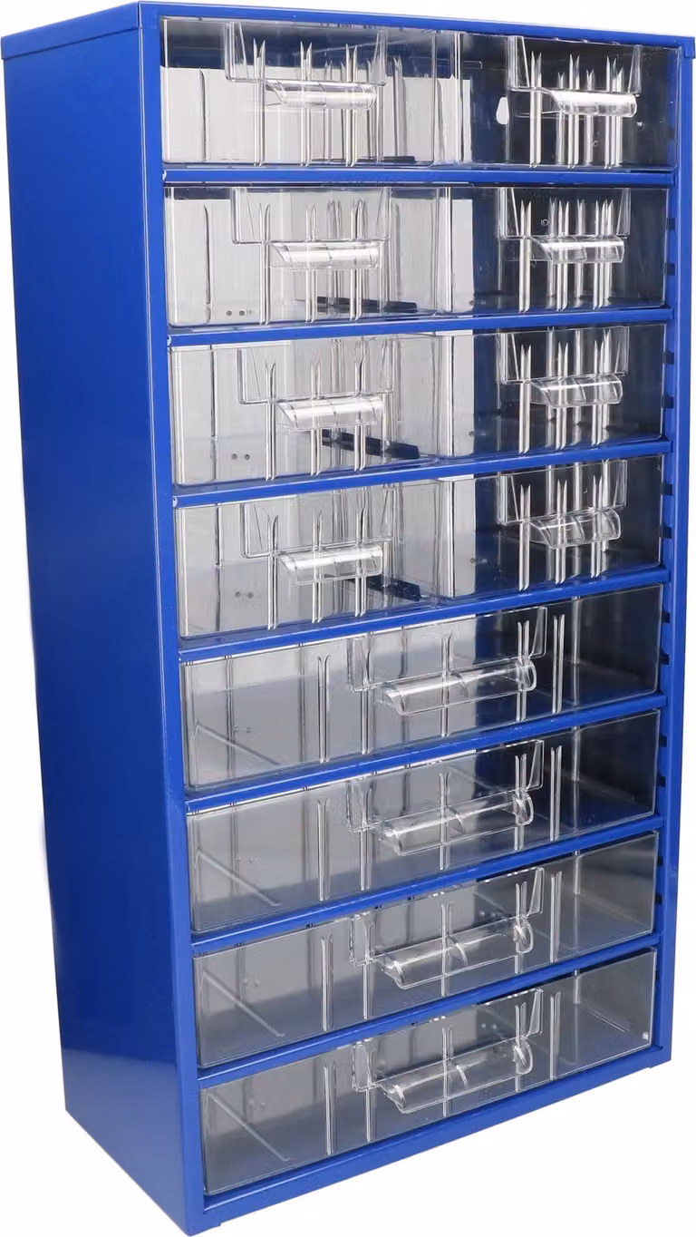 KOTARBAU® Cassetta per officina con cassetti 306x551x155 Cassetta di smistamento 8M4G Magazzino per minuteria in metallo
