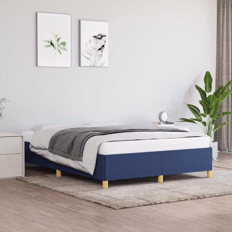 Giroletto vidaXL senza materasso in tessuto blu L 140 cm x P 200 cm