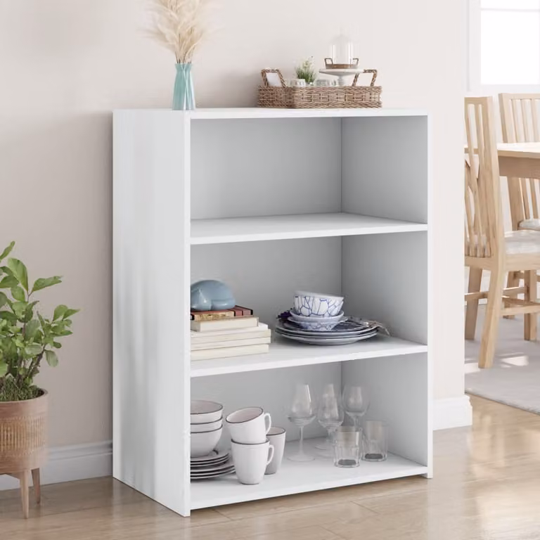 Credenza moderna bianca vidaXL in legno multistrato L/P/H: 70 x 41 x 93 cm