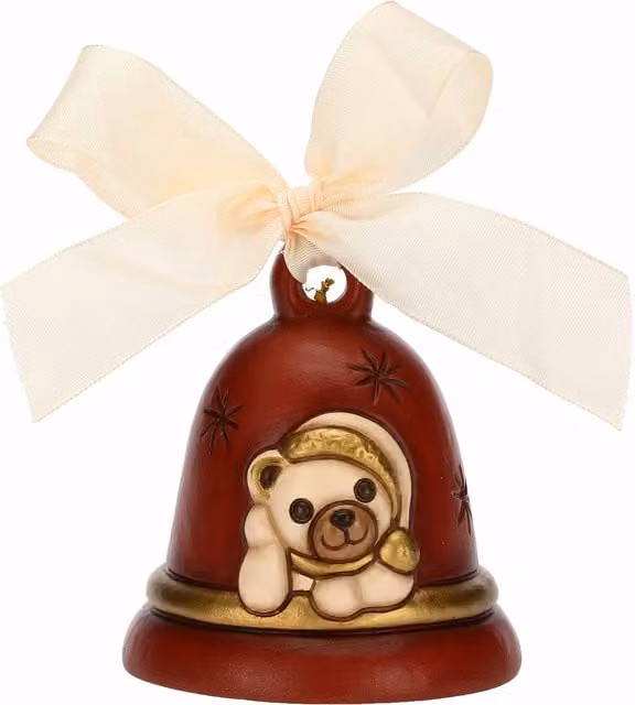 Campanella Limited Edition 2023 THUN rossa con Teddy in ceramica