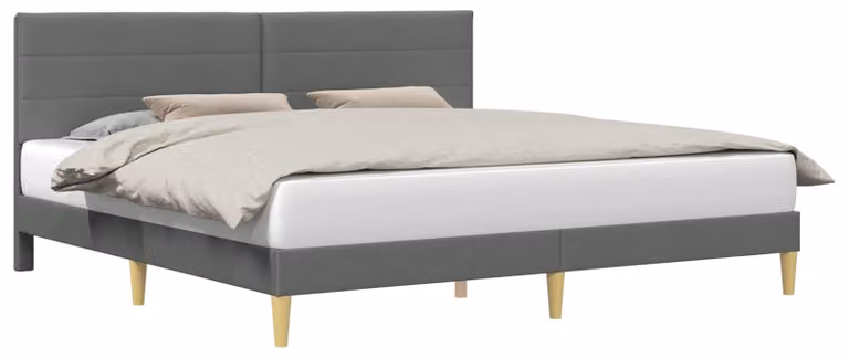 Struttura del letto Grigio Scuro 180 x 200 cm Tessuto