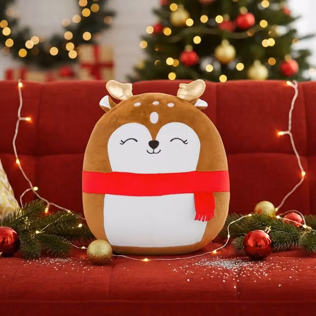 Peluche Renna natalizia tondo 35 cm