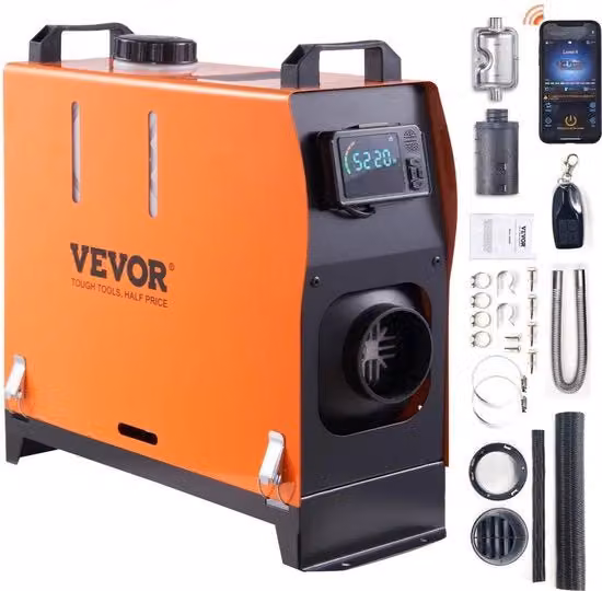 Fornitore di calore diesel 12V 5KW Fornitore di calore diesel Stand kachel Fornitore di calore diesel 0.16-0.52 l/h Fornitore di calore diesel con display LCD