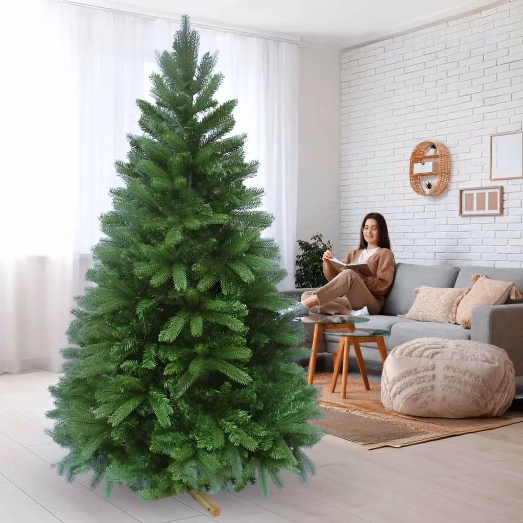 Albero di Natale Blitzen Frankystar con effetto realistico in PE e PVC, colore verde, ø 93 cm, H 180 cm – 2