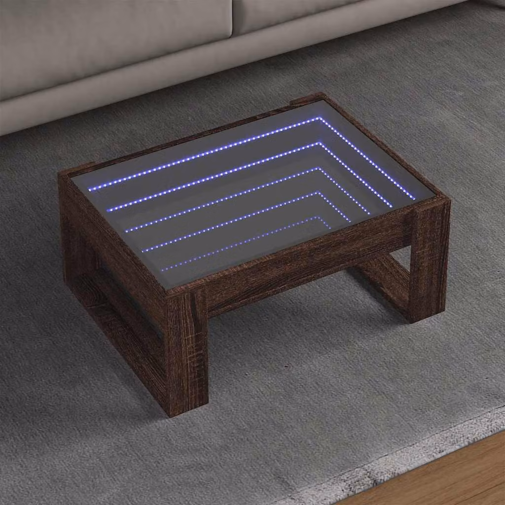 vidaXL Tavolino da Salotto Moderno in Legno Rovere Marrone L: 70 cm, P: 53 cm, H: 30 cm
