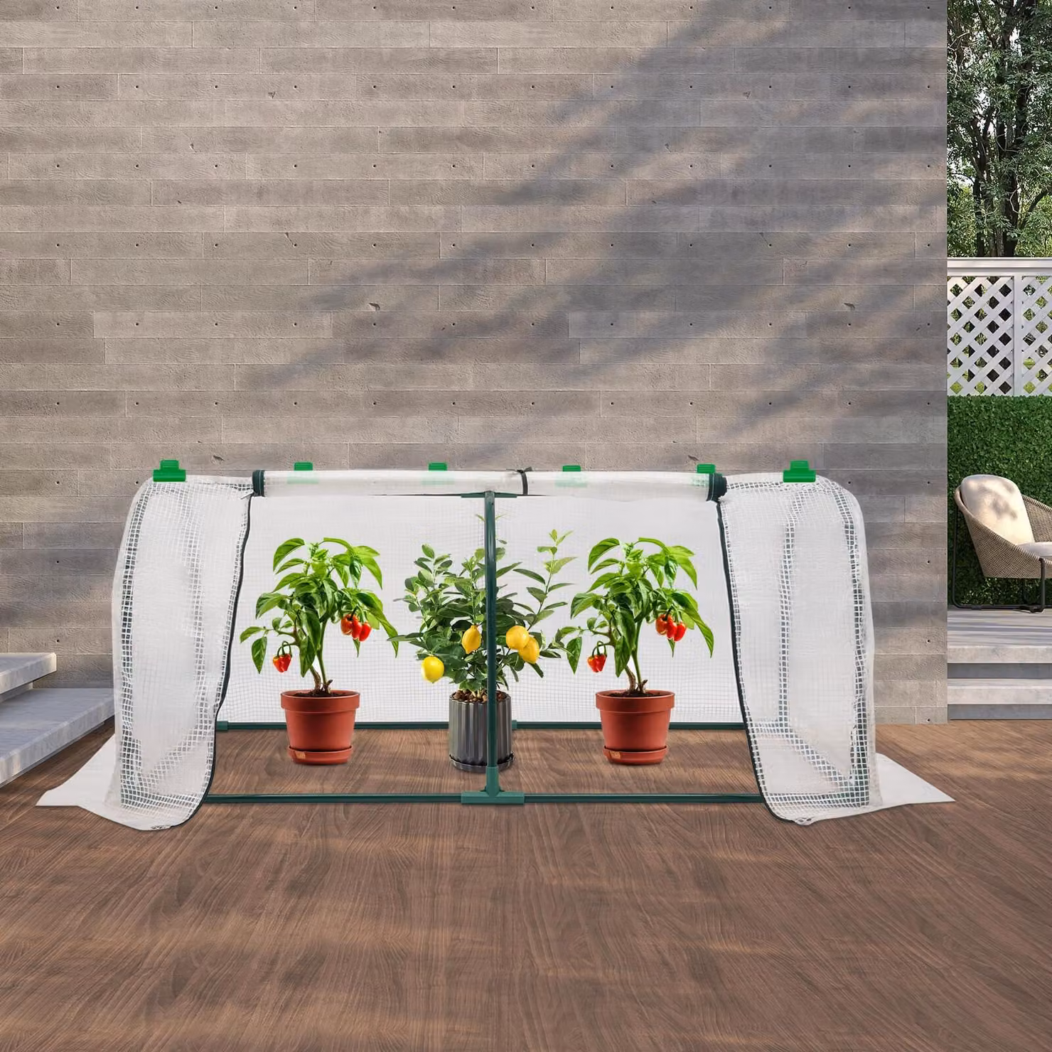 Serra, realizzata in polietilene di alta qualità, 4ft x 2ft x 5ft, struttura resistente agli strappi, impermeabile, telaio in acciaio inossidabile