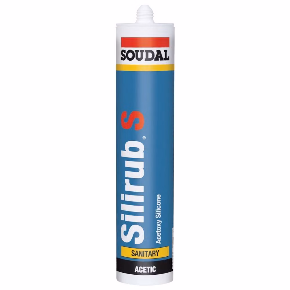 Soudal Silirub S - Sigillante per impianti idraulici, 310 ml, bianco