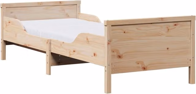 Letto singolo | Letto per adulti | Struttura letto con materasso estensibile Marrone 80 x 200 cm