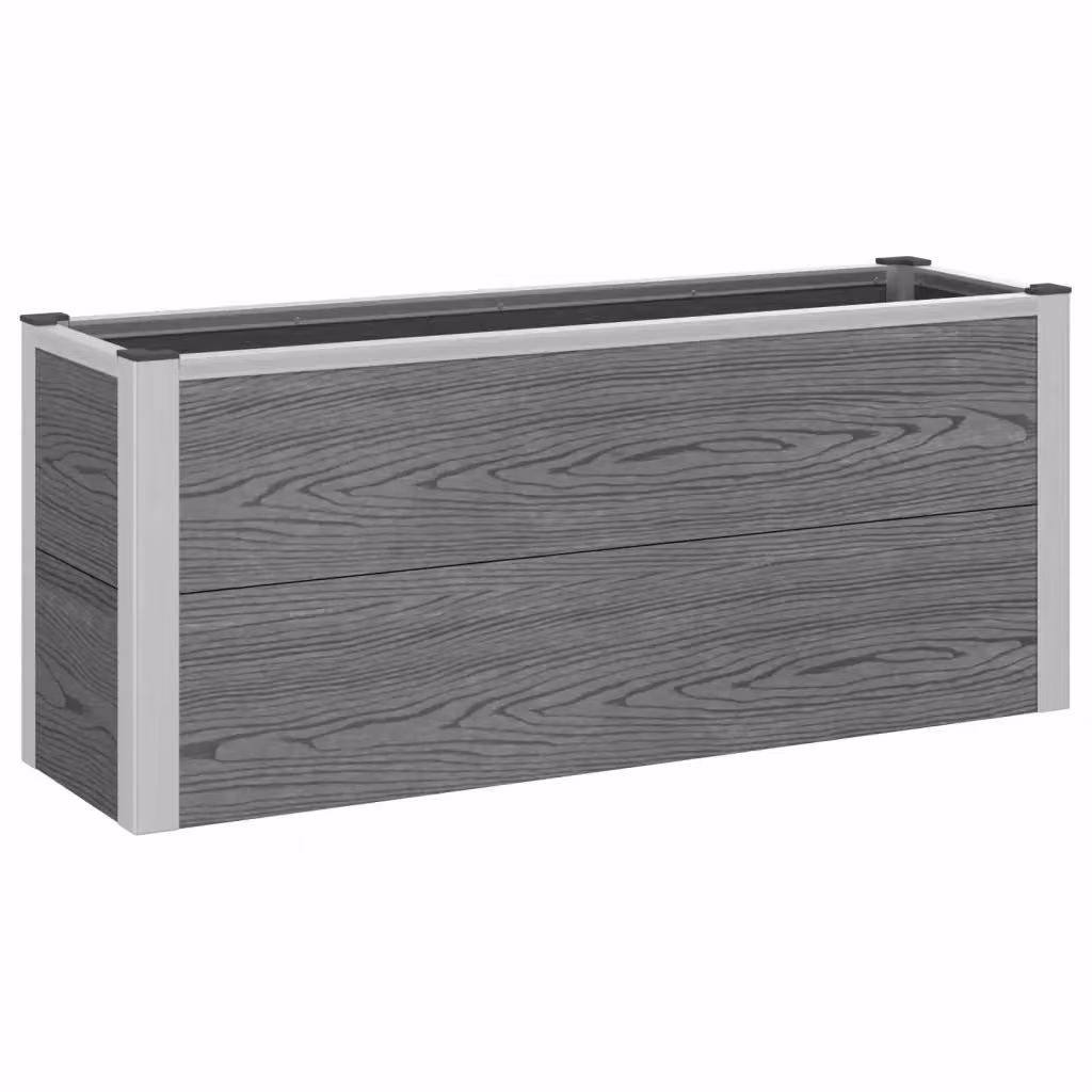 Letto rialzato da giardino DESIGN IN in WPC e alluminio Grigio L: 100 cm, P: 30 cm, H: 22 cm – 2