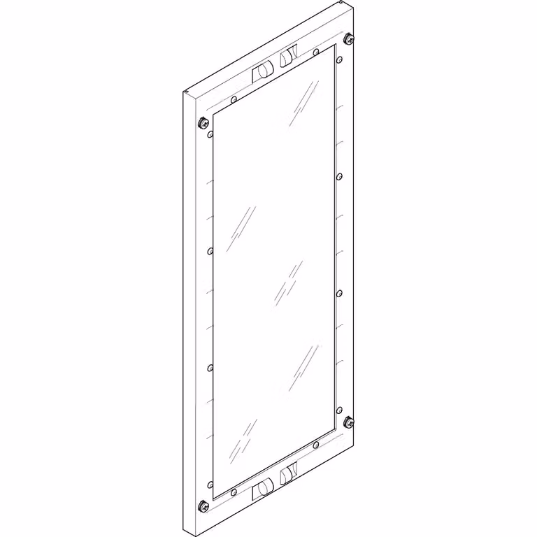Piastra di copertura ABN 250x600 mm 1FB/4RE chiusa con finestra di ispezione FAS14N