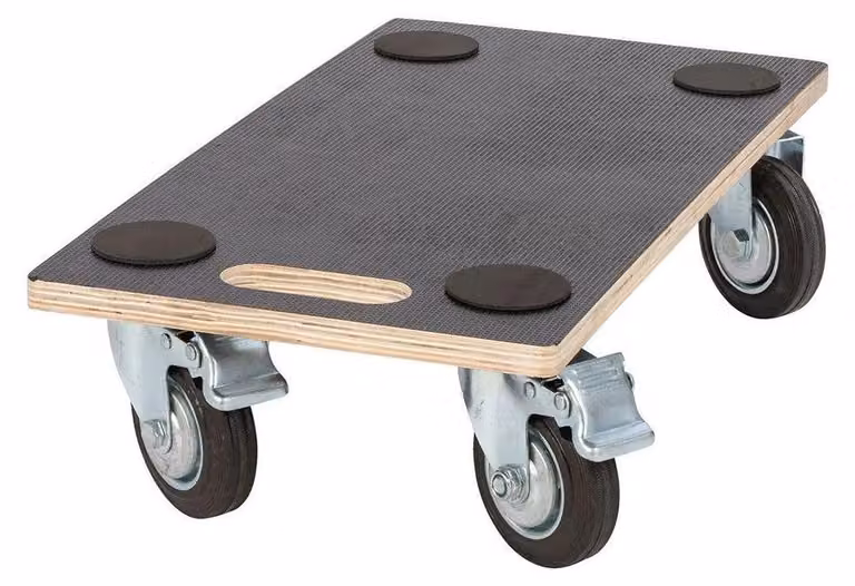 Piattaforma Kreator 580x290 Mm 400kg con ruote Argento Argento Taglia unica