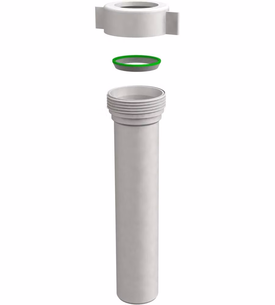 IDRO-BRIC Prolunga Flangiata con Ghiera 1" 26mm Bianco 245mm