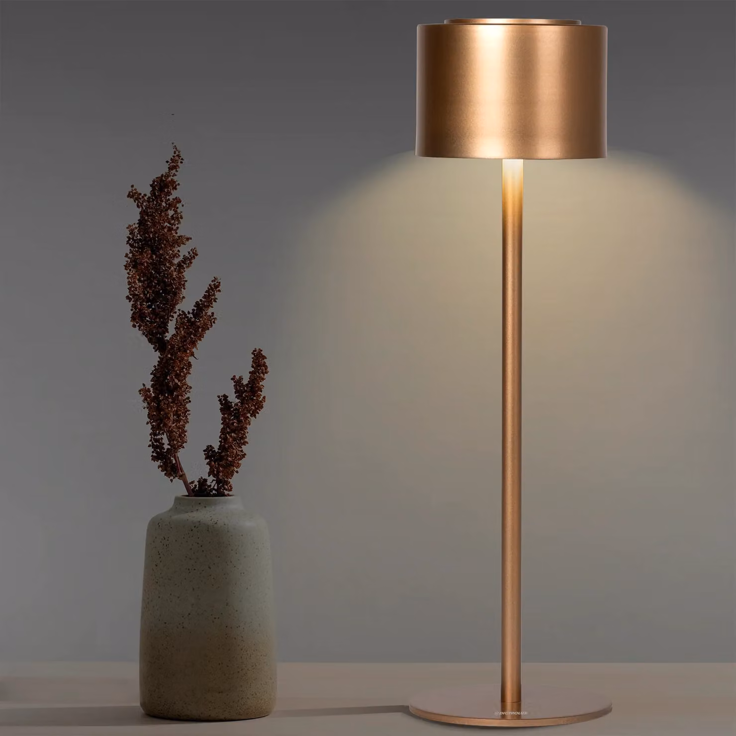 DICTROLUX Lampada LED Nausica Dimmerabile Touch Gold H 37 cm, Diametro 10,5 cm – 2