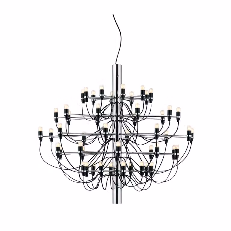 Flos - 2097/50 (frosted bulbs) - Lampada a sospensione - Cromo
