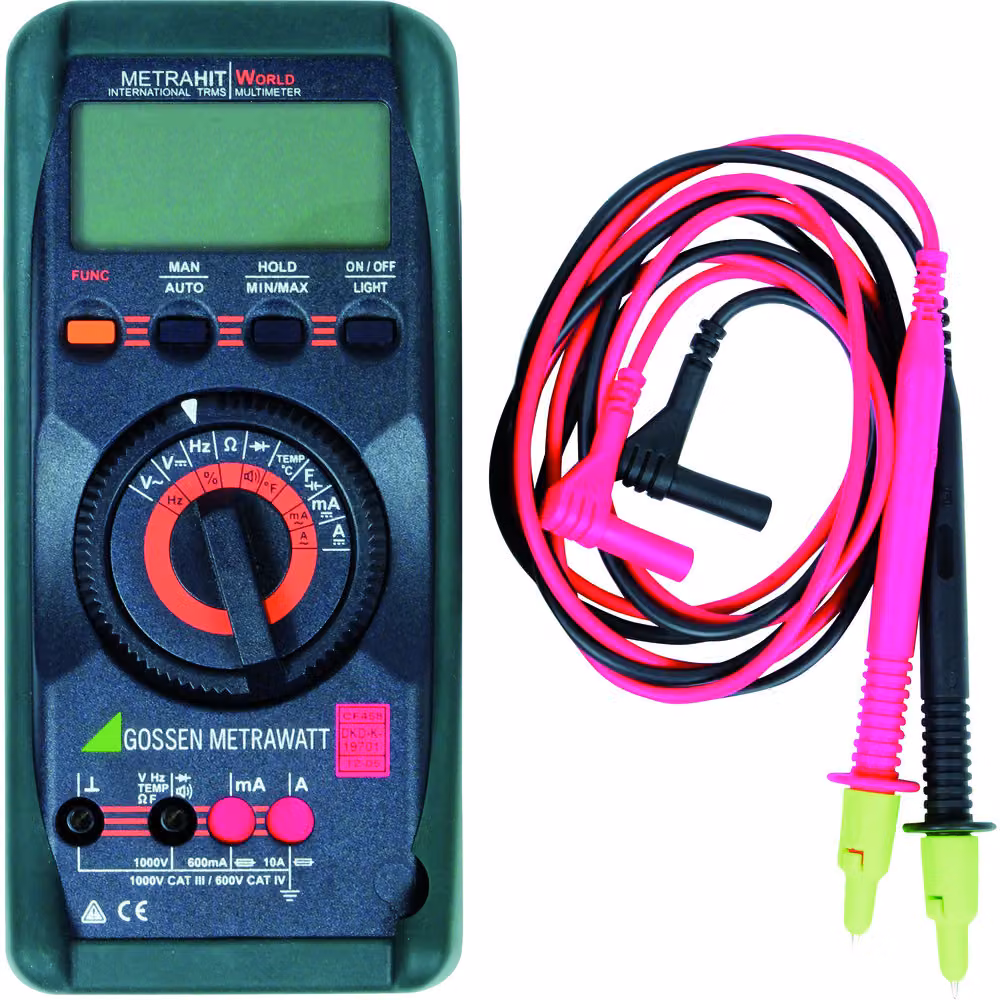 GOSSEN METRAWATT Multimetro portatile digitale METRAHIT World DAkkS calibrato CAT III 1000 V, CAT IV 600 (M206A)