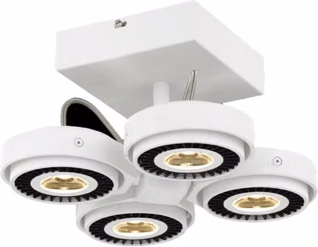 Plafoniera LED Milagro Techno bianca, diametro: 24 cm, 40W, 2800 lm, luce bianco caldo