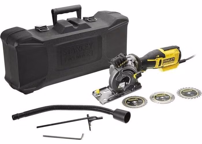 Sega circolare multifunzione STANLEY FME380K, 650W, diametro lama 89 mm. Ideale per tagliare legno, metallo e plastica