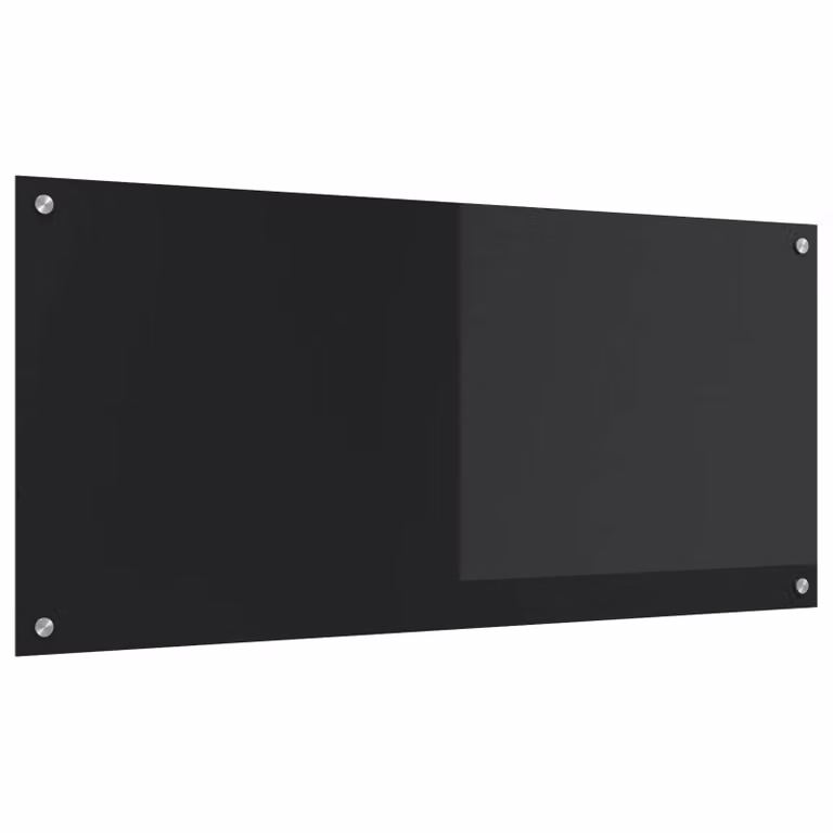 Schienale da cucina vidaXL in vetro temperato Nero L: 110 cm, H: 50 cm