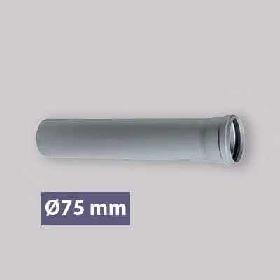 TUBO A INNESTO "BAMPLAST PP-TECH" Ø75 CON 1 BICCHIERE 3000 mm