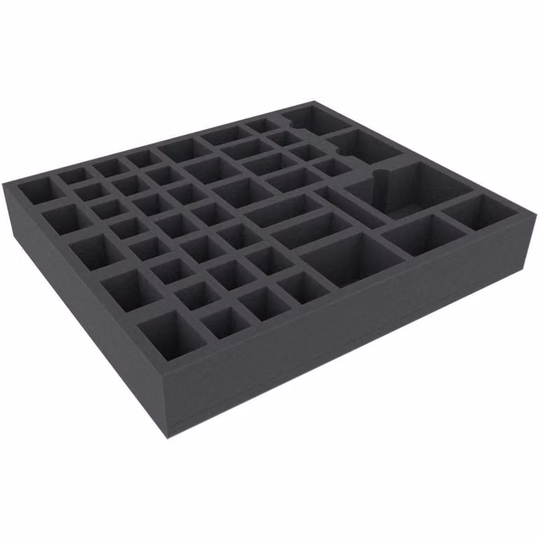 Inserto in schiuma per giochi da tavolo, 47 scomparti, 350 x 300 x 55 mm