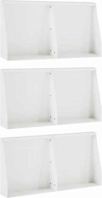 Set di 6 muretti di contenimento per orto rialzato vidaXL in acciaio bianco L/P/H: 40 x 12 x 30 cm
