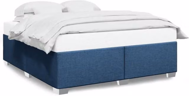 Letto matrimoniale | Letto per adulti | Giroletto senza Materasso Blu 180x200 cm in Tessuto