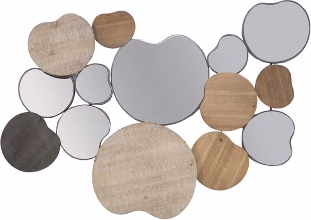 Specchio Quoxy 118x11x82,5 cm Lengo Ferro e Specchio Marrone