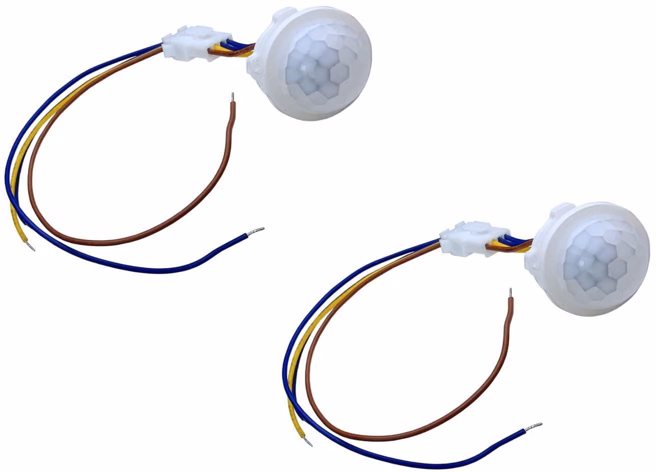 2 sensori a infrarossi a movimento PIR per armadi a LED