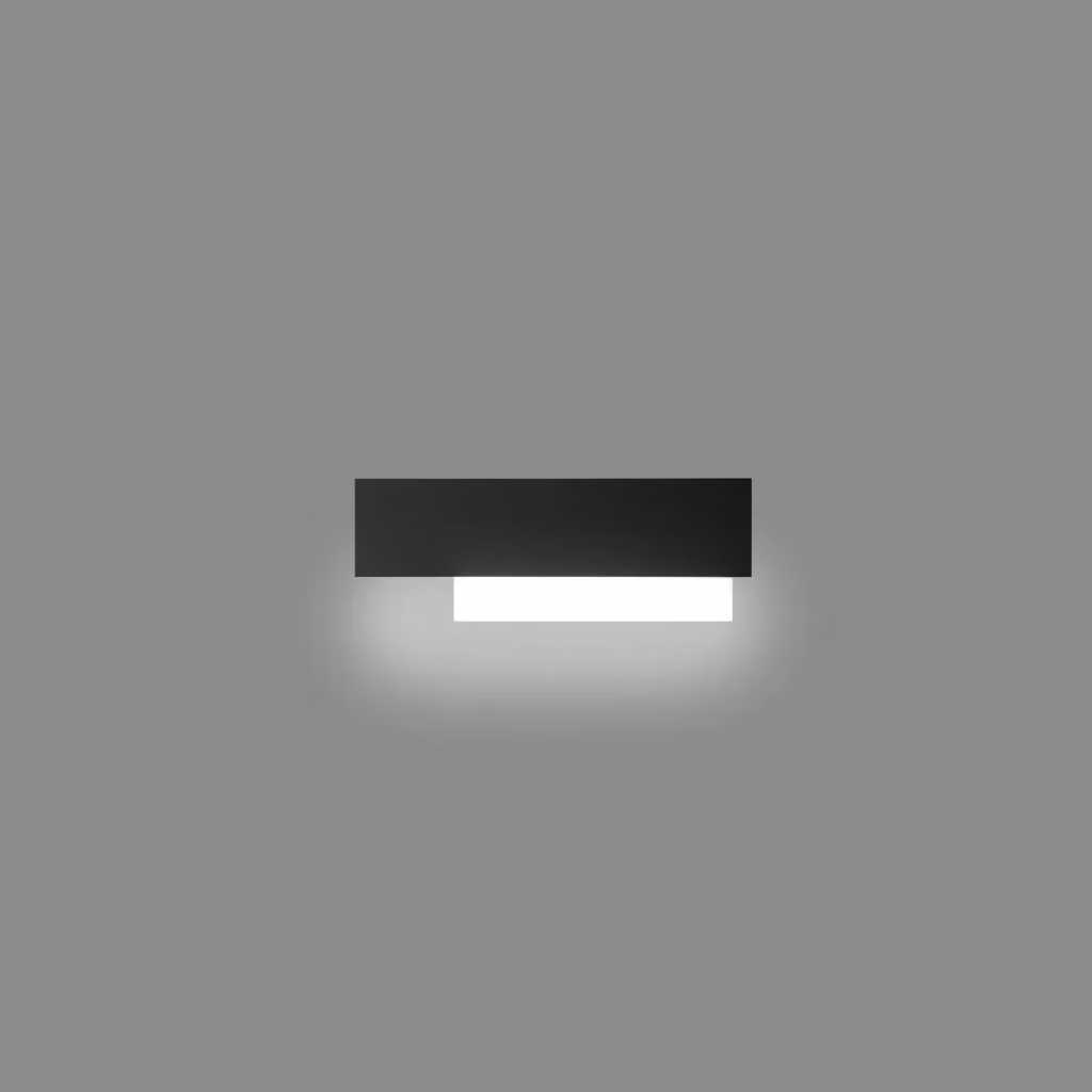Applique da parete Gealuce Doha LED 12W 1016lm 3000K Nero in Alluminio e Metacrilato – 3