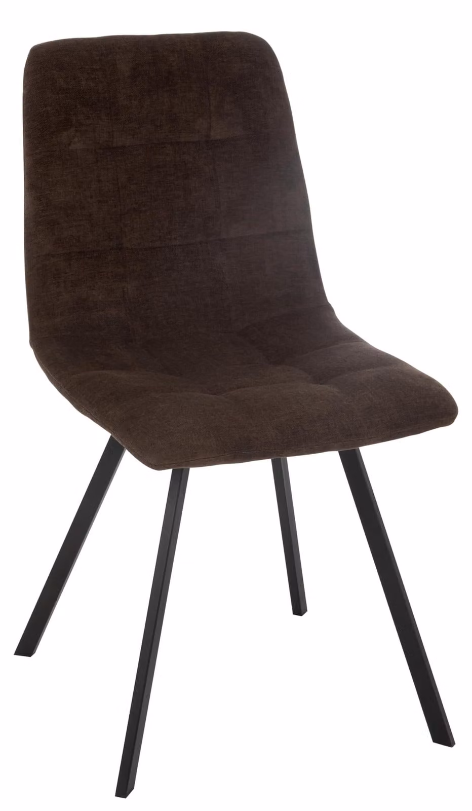 Sedia da pranzo - colore nero cognac - struttura in metallo