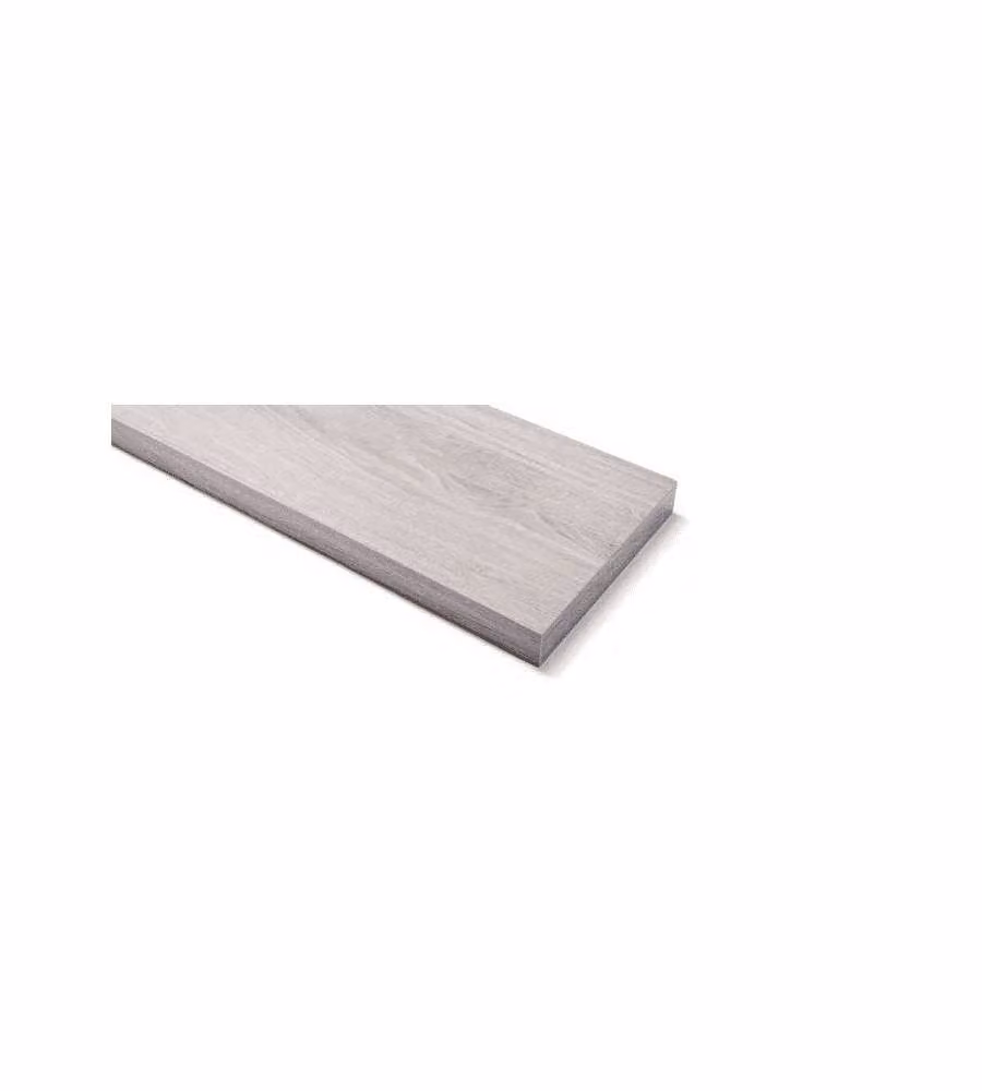 Kimono Ripiano Tamburato Grigio 60x23,5 cm Spessore 3,8 cm con Supporto