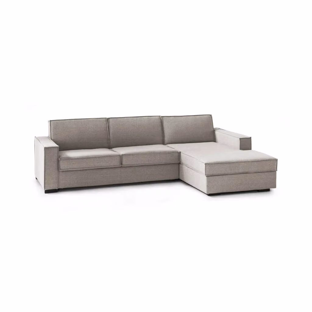 Divano Fisso con Penisola Sfoderabile Ametrino TALAMO ITALIA Grigio, L/P/H: 280 x 95 x 90 cm – 2