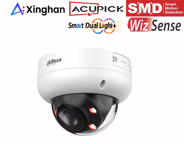 Telecamera dome IP Dahua IPC-HDBW3449RP-ZAS-IL, 4MP, PoE, obiettivo da 2,7 – 13,5 mm, visione notturna fino a 50 m, grado di protezione IP67
