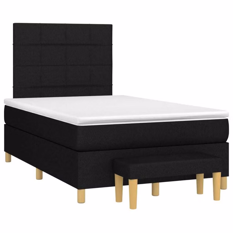 Maison Exclusive - Letto boxspring con materasso nero 120x190 cm Tessuto