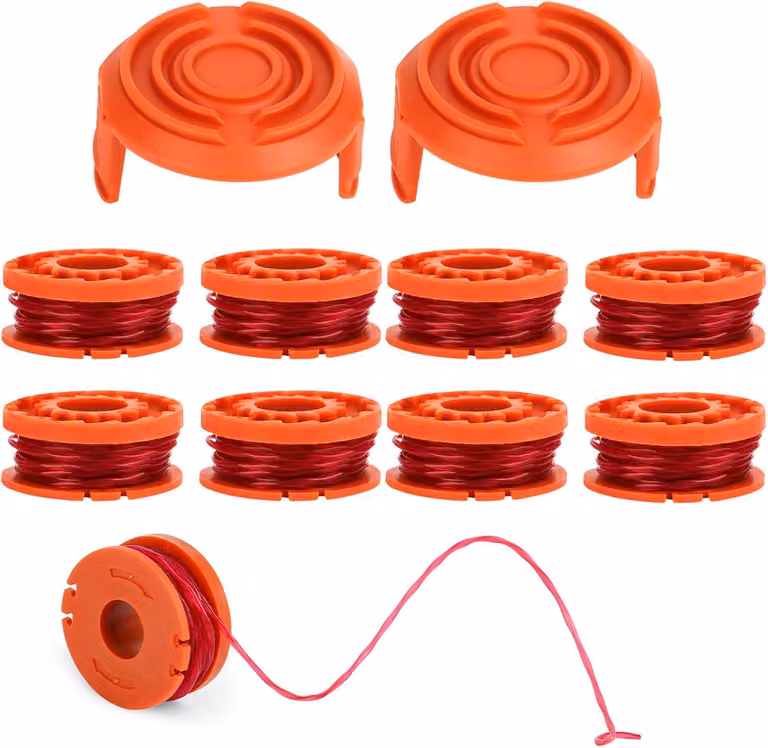 Bobine di ricambio per tagliaerba elettrici, diametro 1,5 mm, confezione da 8 pezzi, con 2 protezioni, compatibili con diversi modelli