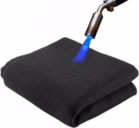 Coperta per saldatura VEVOR in feltro di fibra di carbonio nera, tappeto ignifugo protettivo L 101,6 cm x P 101,6 cm