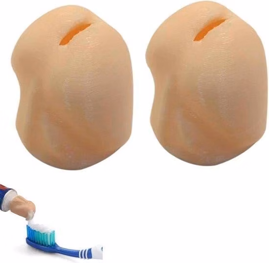 Portadentifricio per bambini e famiglie - pratico tappo di chiusura per la vasca da bagno - facile da pulire.