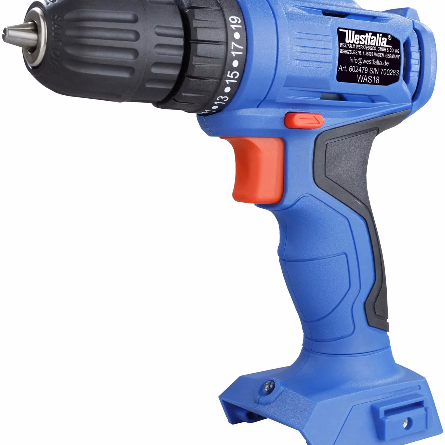 Trapano avvitatore senza fili a 2 velocità WAS18 18 Volt (Senza batteria e caricabatterie)