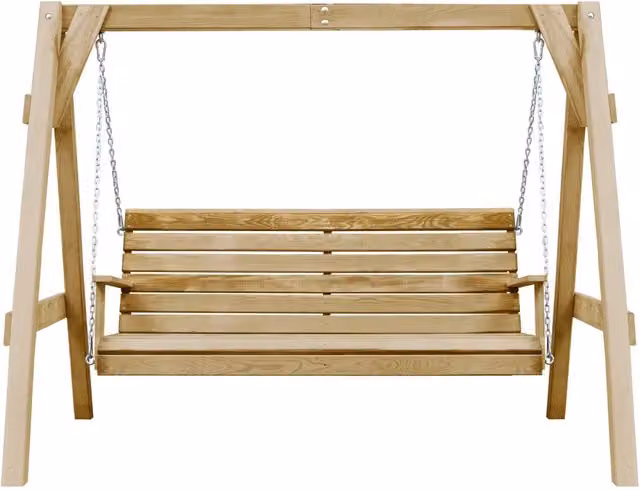 Panca a Dondolo da Giardino in Pino Impregnato 205x150x157 cm 45305