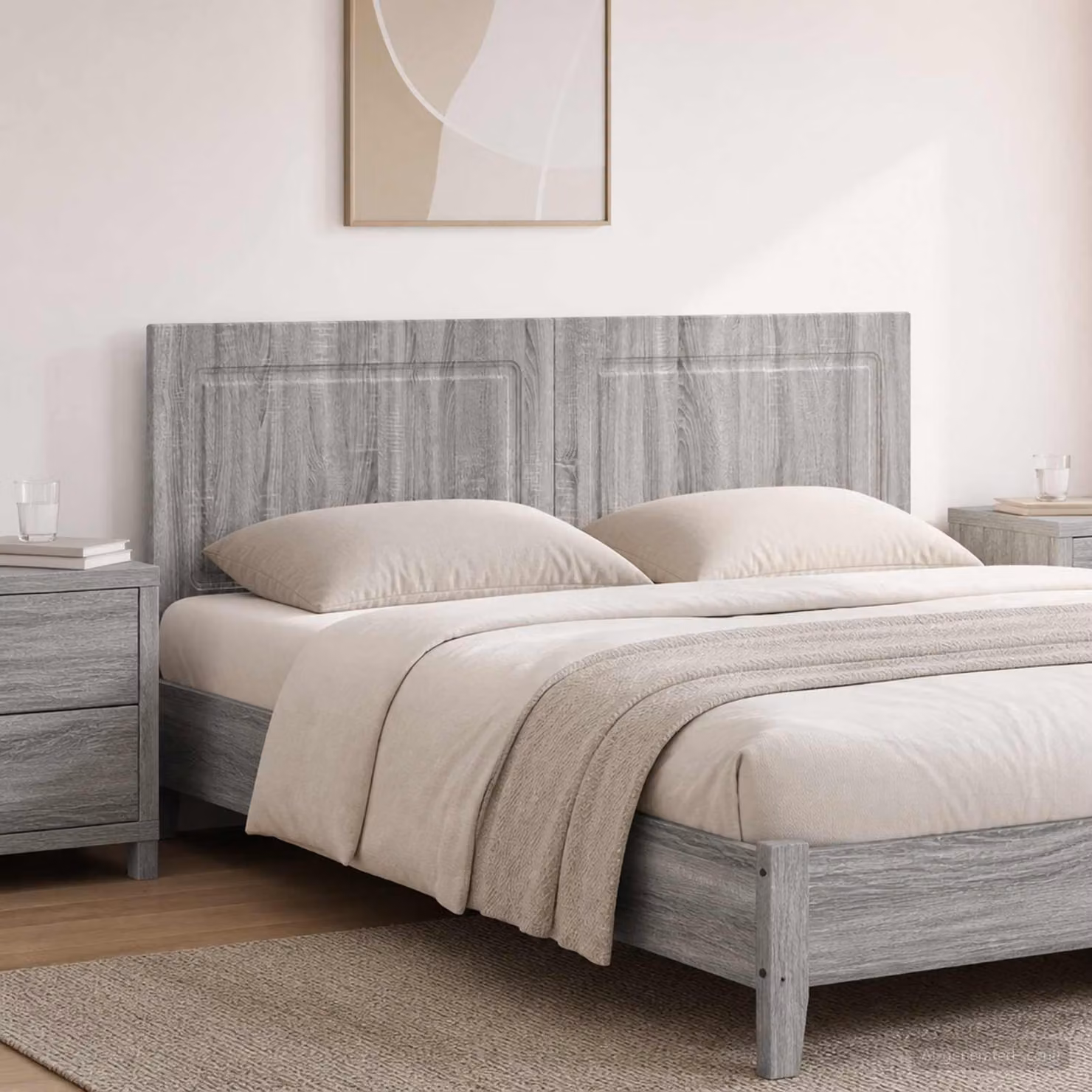 Testiera da muro vidaXL UTRECHT in legno ingegnerizzato grigio opaco L: 161 cm, H: 50 cm, P: 3 cm