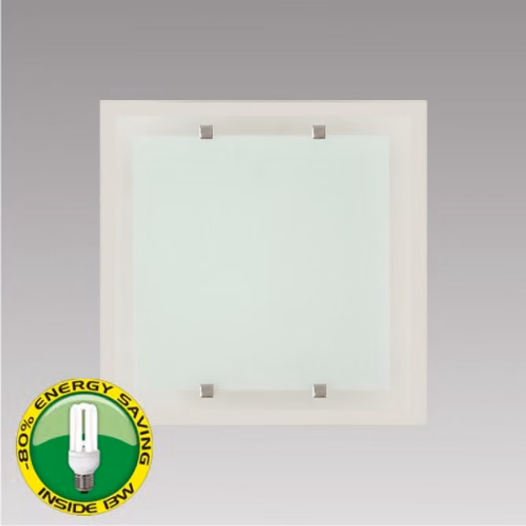 Plafoniera FOCCA 2xE27/13W, vetro L: 310, H: 310, dimmerabile