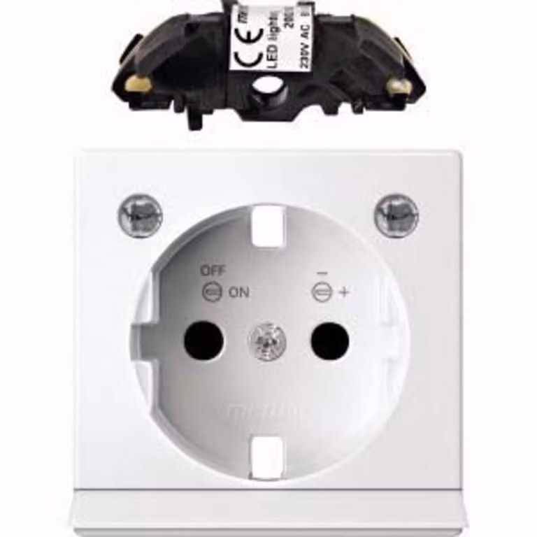 Set di espansione per illuminazione a LED per presa SCHUKO, bianco polare lucido, Sistema M