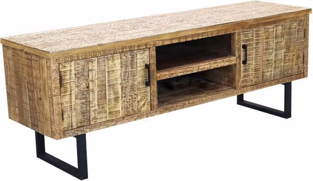 MOBILE PORTA TV BEVIS IN LEGNO NATURALE 160 X 45 X H60 CM