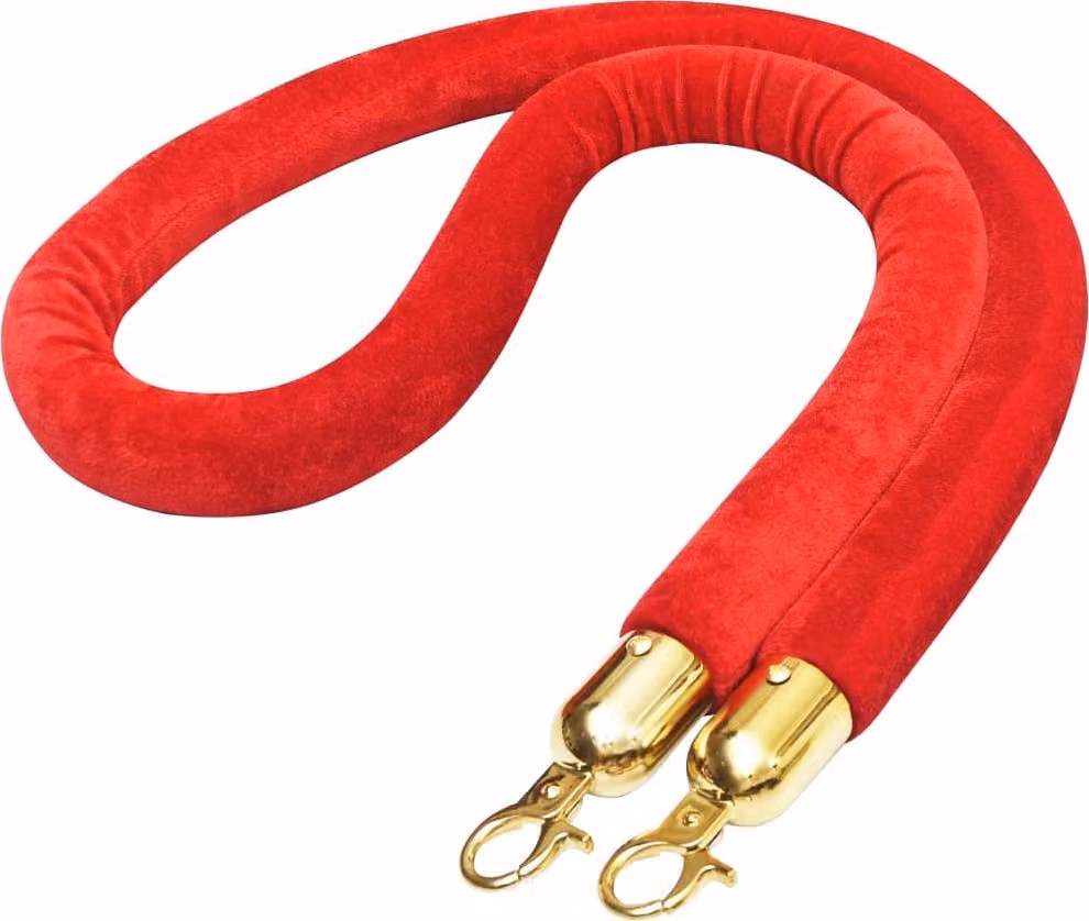 Cordone per Transenne Rosso e Oro in Velluto